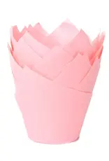 House of Marie House of Marie Muffin Cups Tulp Baby Roze pk/36