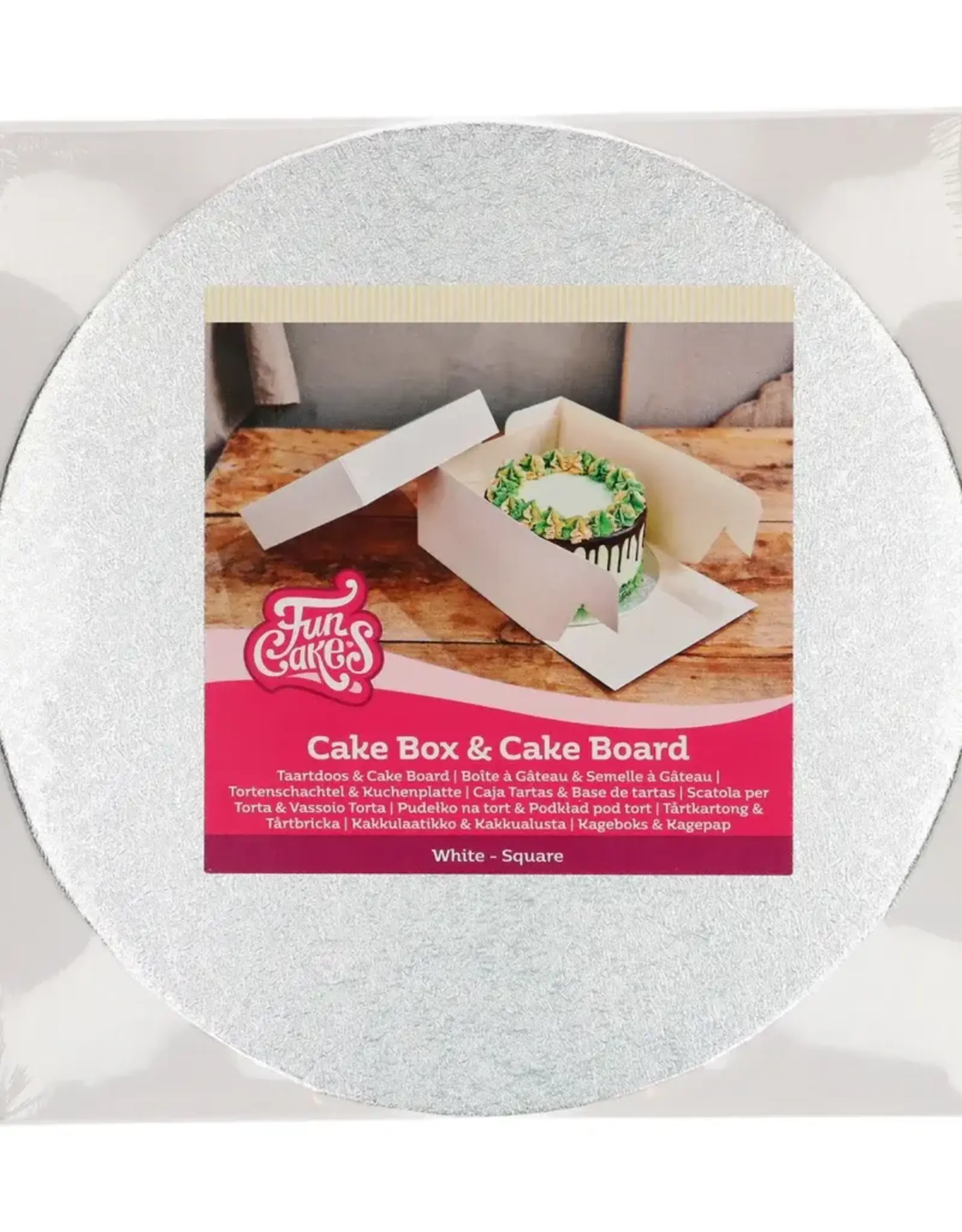 FunCakes FunCakes Taartdoos & Rond Cake Board (3mm) 25x25x15cm