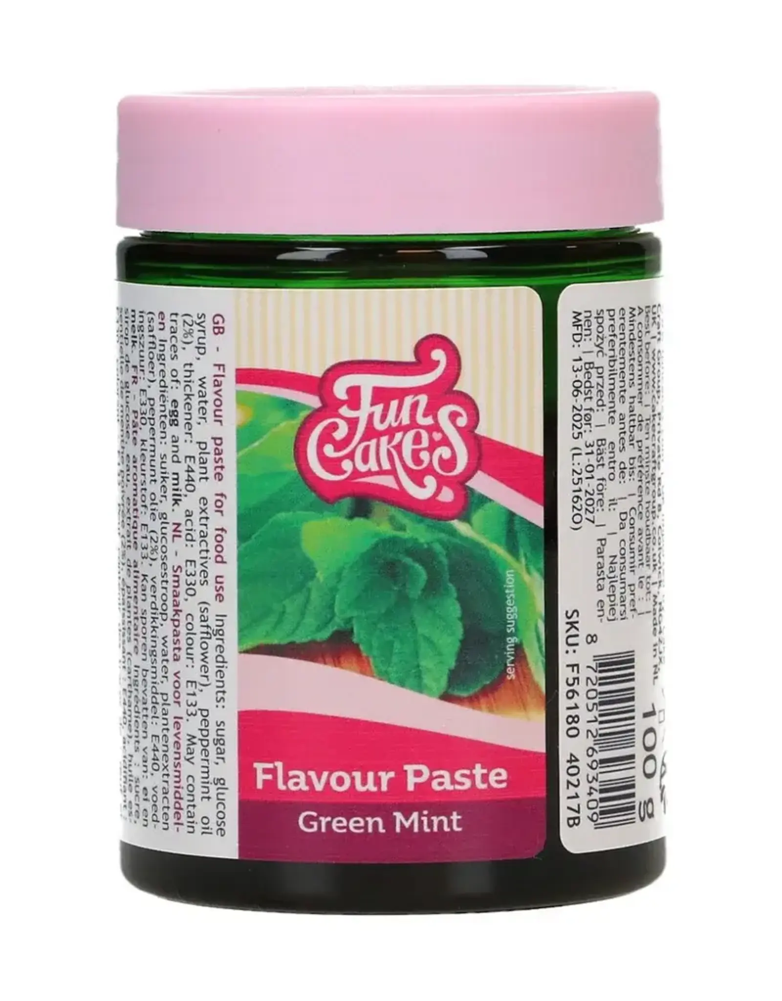 FunCakes FunCakes Smaakpasta Groene Munt 100 g