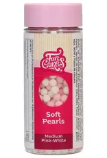 FunCakes FunCakes Zachte Parels Medium Roze/Wit 60 g