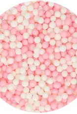 FunCakes FunCakes Zachte Parels Medium Roze/Wit 60 g