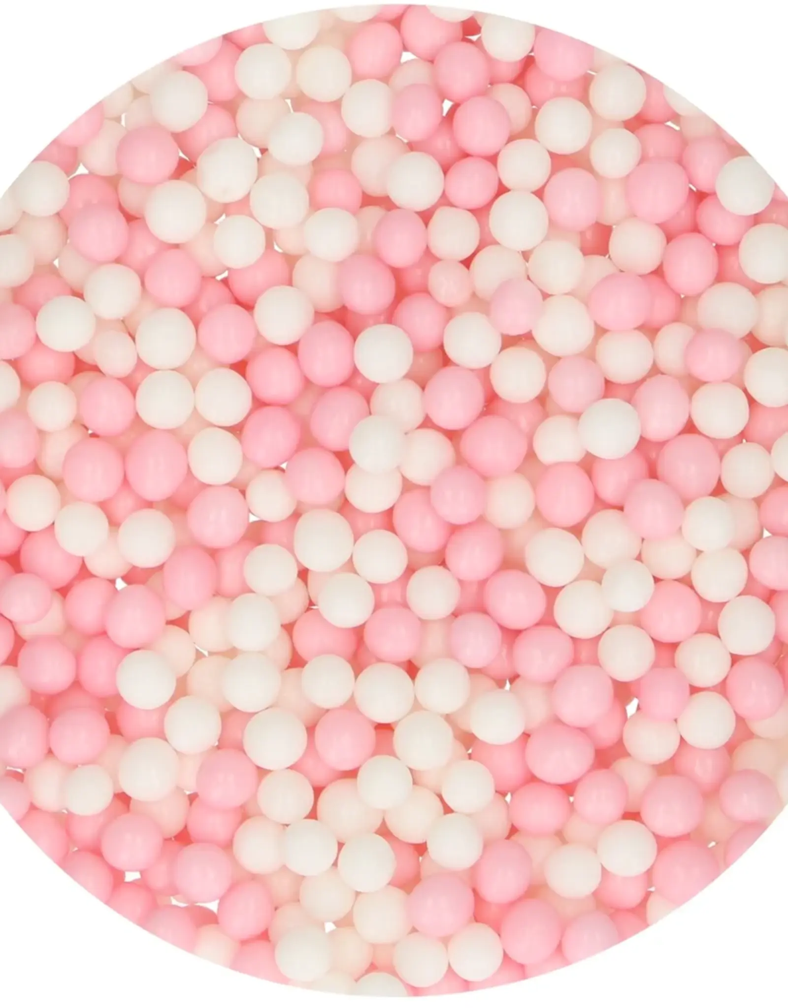 FunCakes FunCakes Zachte Parels Medium Roze/Wit 60 g