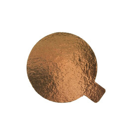 BNC Taartkarton Goud/Zwart met lip Ø8cm pk/25