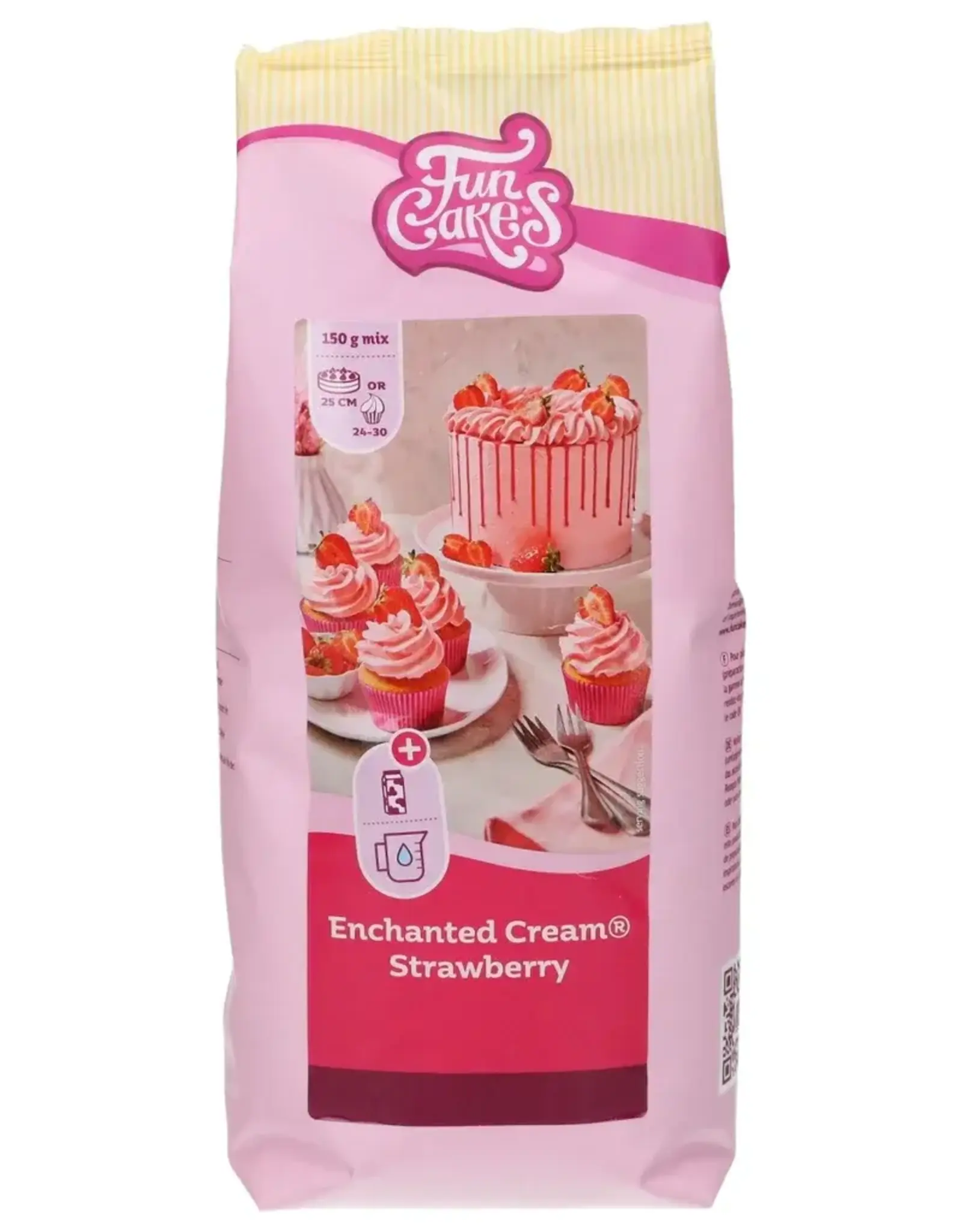 FunCakes FunCakes Mix voor Enchanted Cream® Aardbei 900g