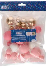 Simply Making Simply Making Decoratieve Ballenset Roze Ombre & Goud pk/32