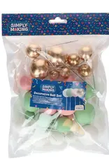 Simply Making Simply Making Decoratieve Ballenset Pastel Roze Groen & Goud pk/32