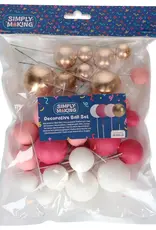 Simply Making Simply Making Decoratieve Ballenset Hot Pink Ombre & Goud