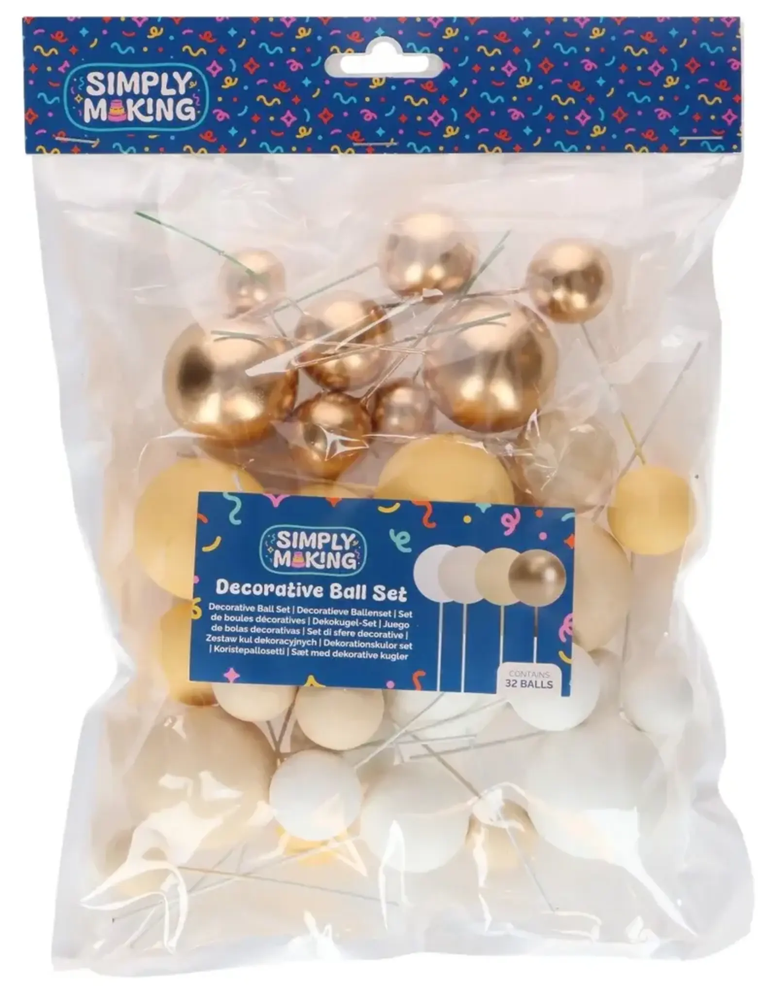 Simply Making Simply Making Decoratieve Ballenset Citroen Ombre & Goud pk/32
