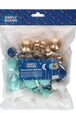 Simply Making Simply Making Decoratieve Ballenset Blauw Ombre & Goud pk/32