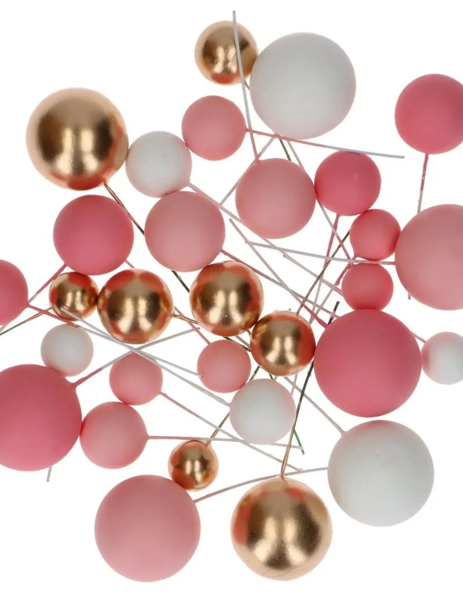 Simply Making Simply Making Decoratieve Ballenset Roze Ombre & Goud pk/32