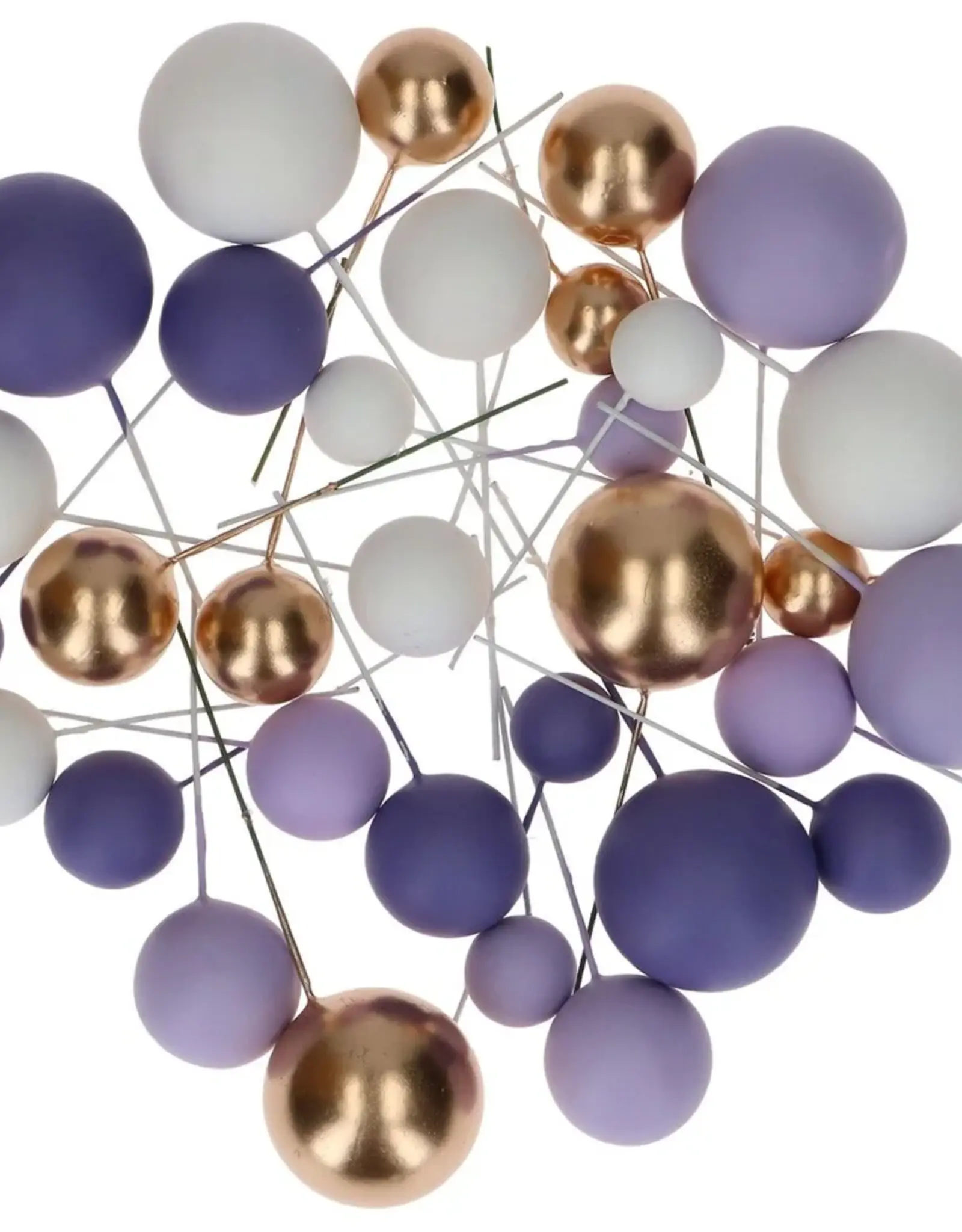 Simply Making Simply Making Decoratieve Ballenset Paars Ombre & Goud pk/32