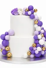 Simply Making Simply Making Decoratieve Ballenset Paars Ombre & Goud pk/32
