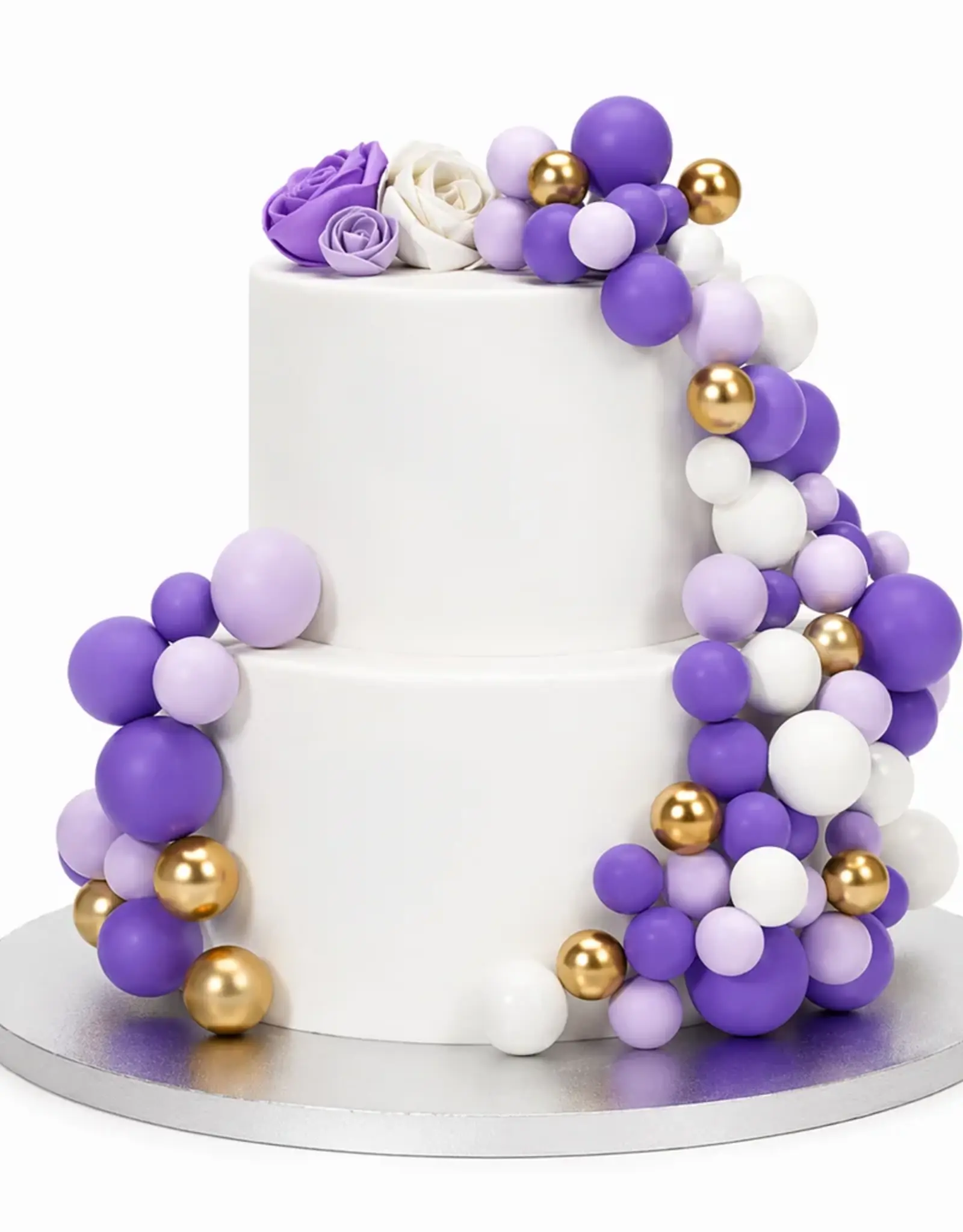 Simply Making Simply Making Decoratieve Ballenset Paars Ombre & Goud pk/32