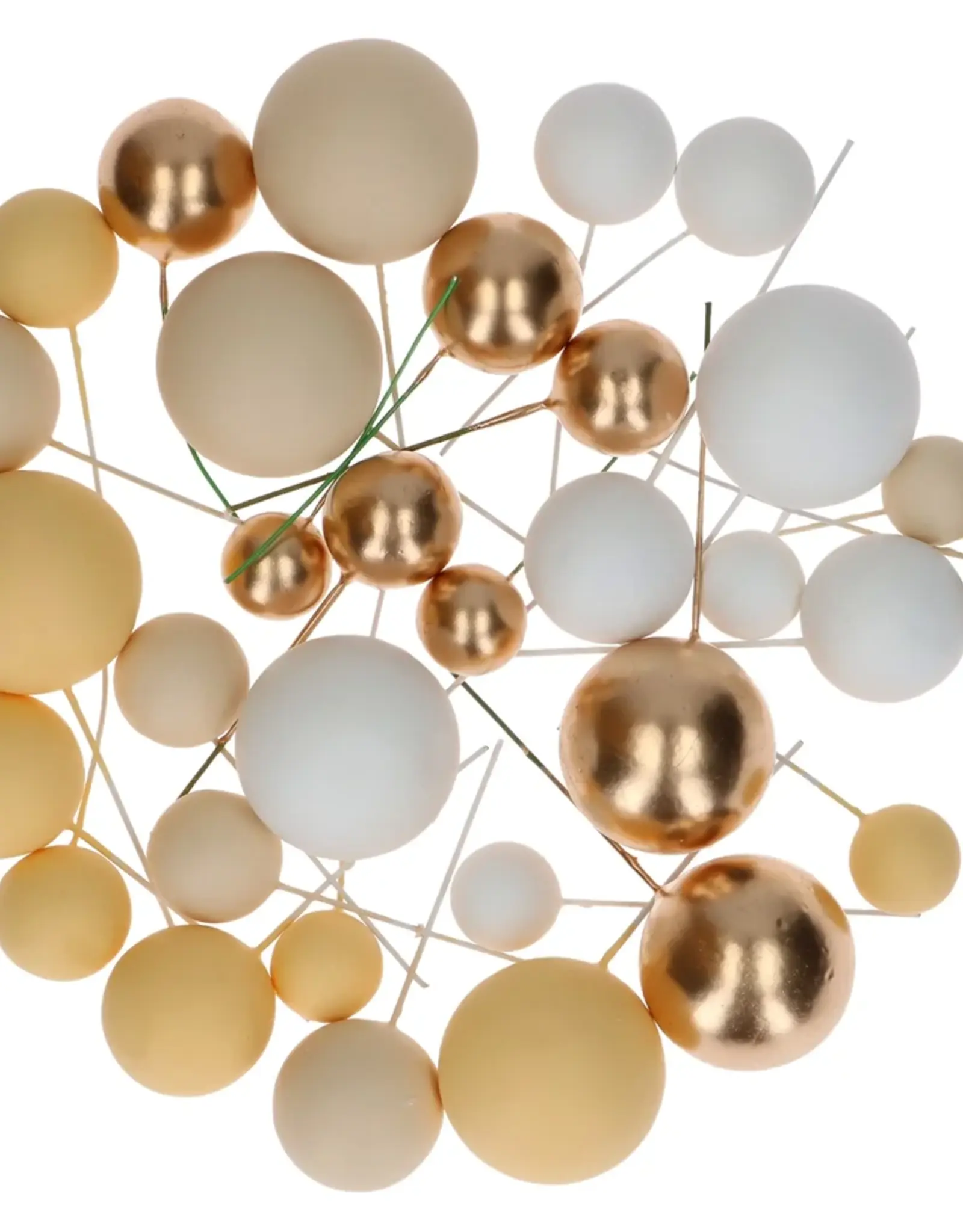 Simply Making Simply Making Decoratieve Ballenset Citroen Ombre & Goud pk/32