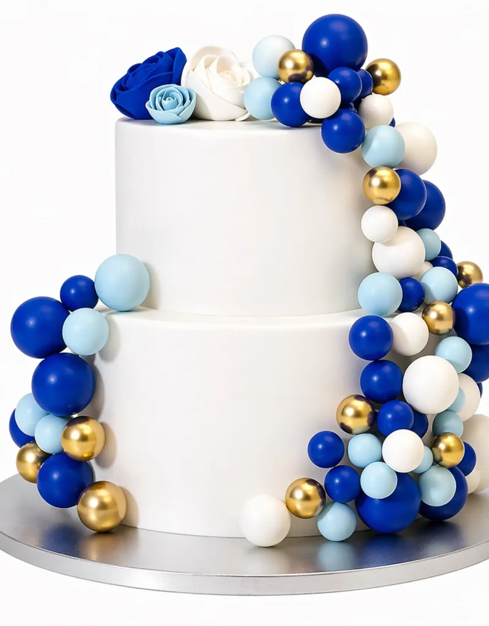 Simply Making Simply Making Decoratieve Ballenset Blauw Ombre & Goud pk/32