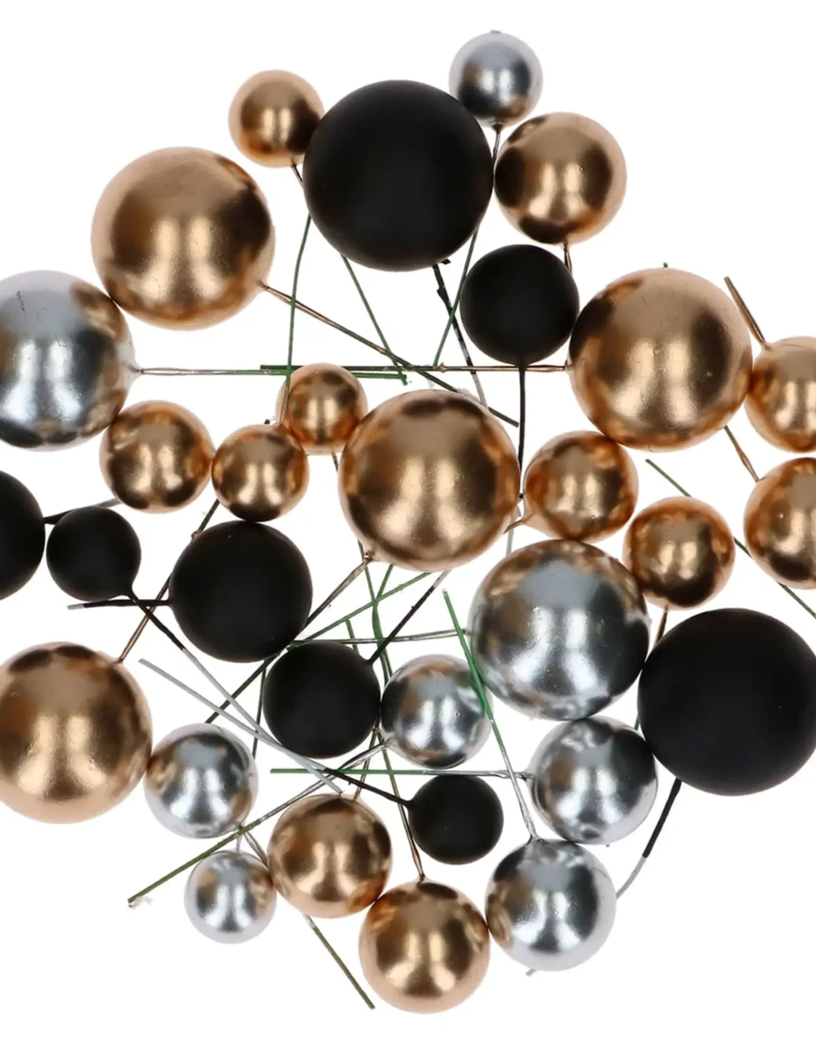 Simply Making Simply Making Decoratieve Ballenset Metallic Goud Zilver & Zwart pk/32
