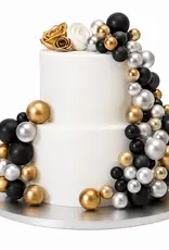 Simply Making Simply Making Decoratieve Ballenset Metallic Goud Zilver & Zwart pk/32