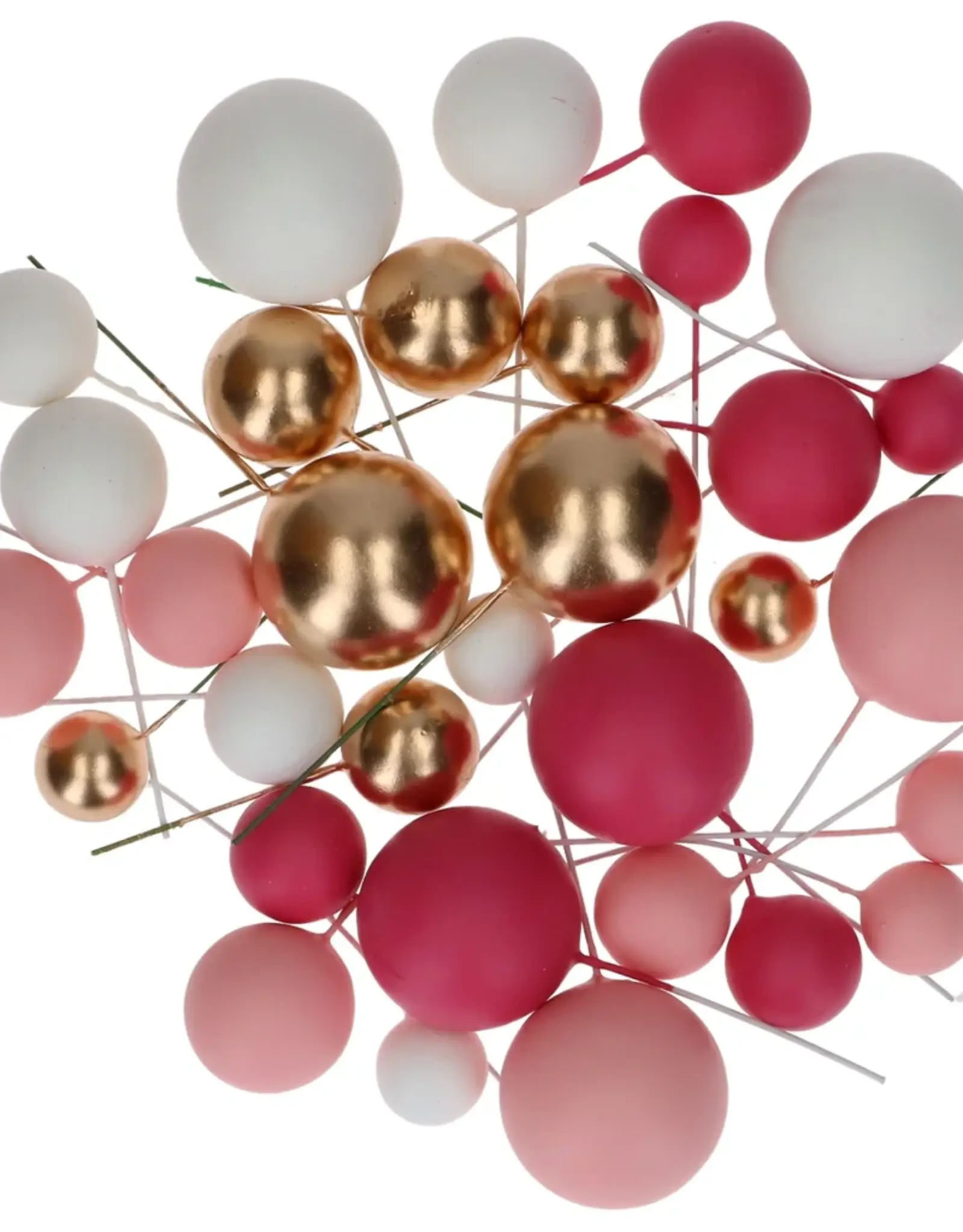 Simply Making Simply Making Decoratieve Ballenset Hot Pink Ombre & Goud