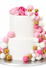 Simply Making Simply Making Decoratieve Ballenset Hot Pink Ombre & Goud