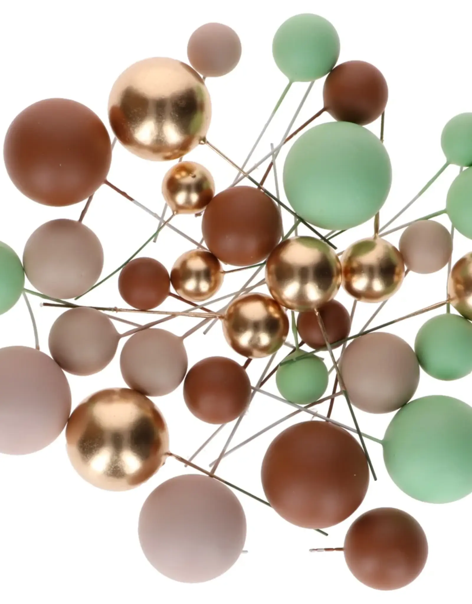 Simply Making Simply Making Decoratieve Ballenset Aardetinten & Goud pk/32