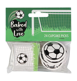 Culpitt Culpitt Voetbal Cupcake Toppers pk/24