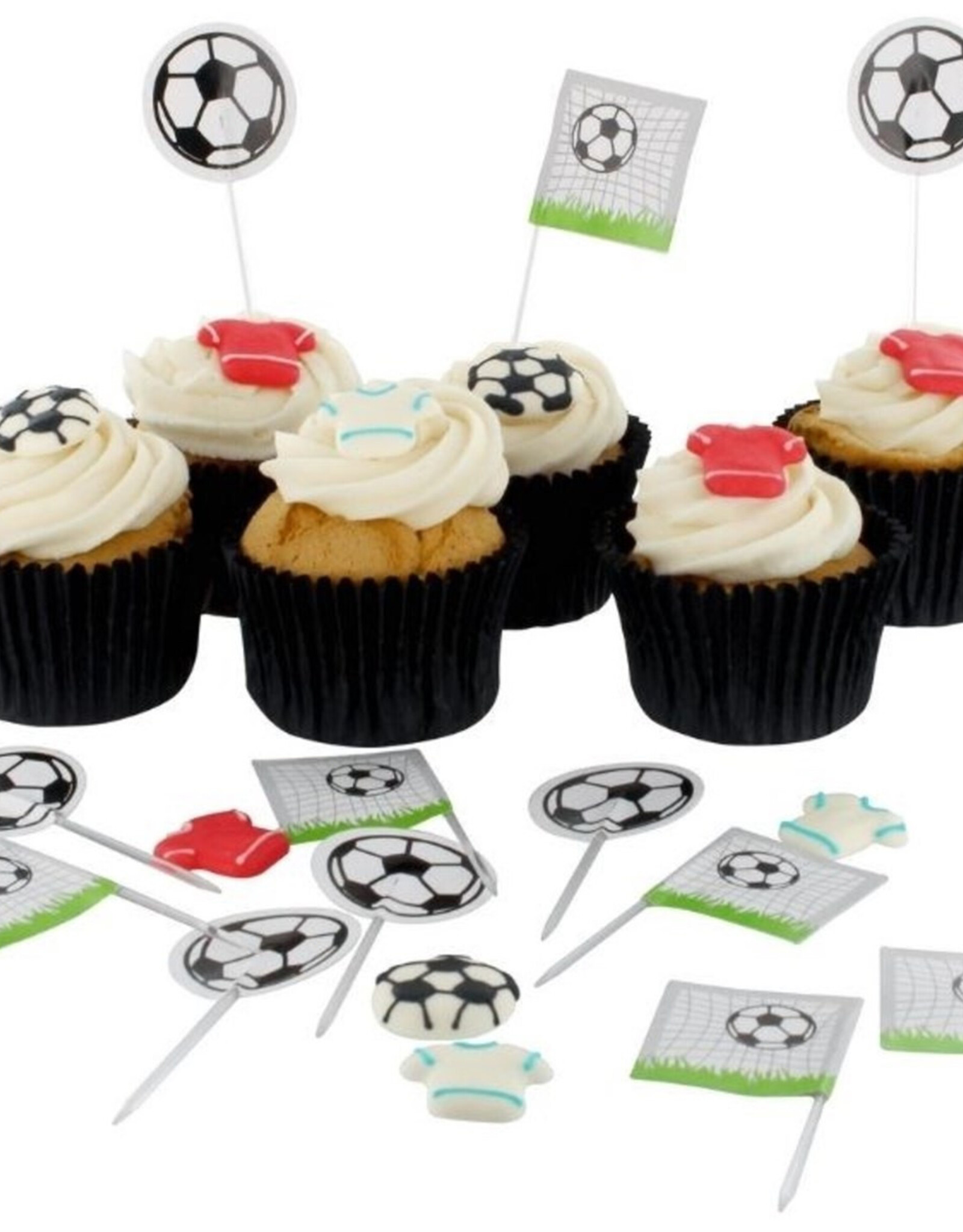 Culpitt Culpitt Voetbal Cupcake Toppers pk/24
