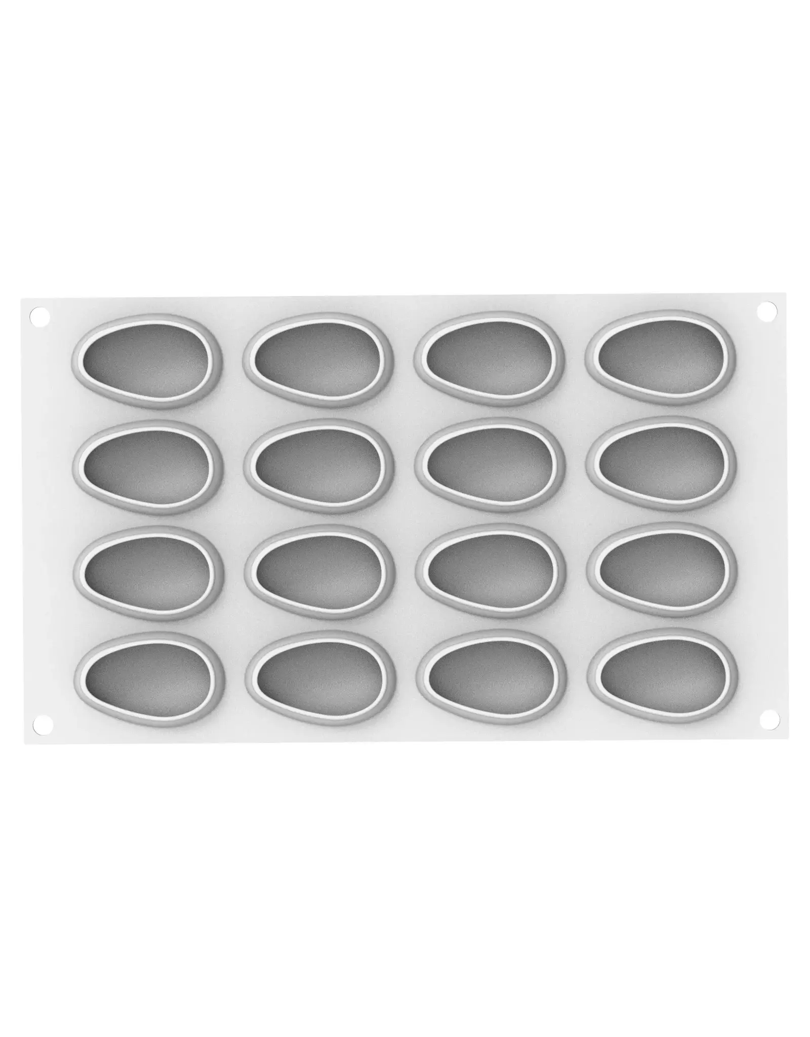 Silikomart Silikomart Siliconen Vorm Mango (16) 5,7x3,5cm + Cutter