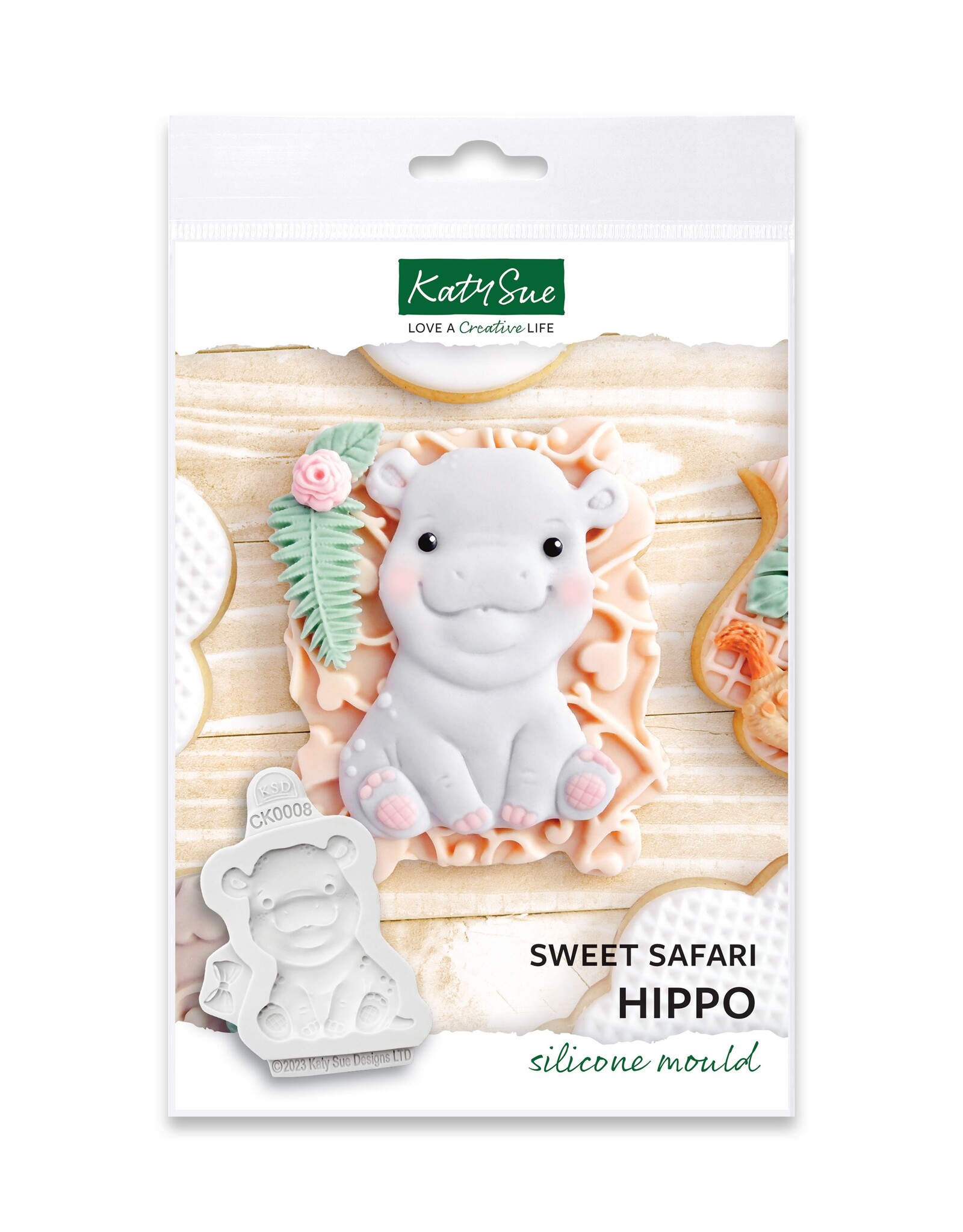 Katy Sue Designs Katy Sue Siliconen Mal Sweet Safari Nijlpaard