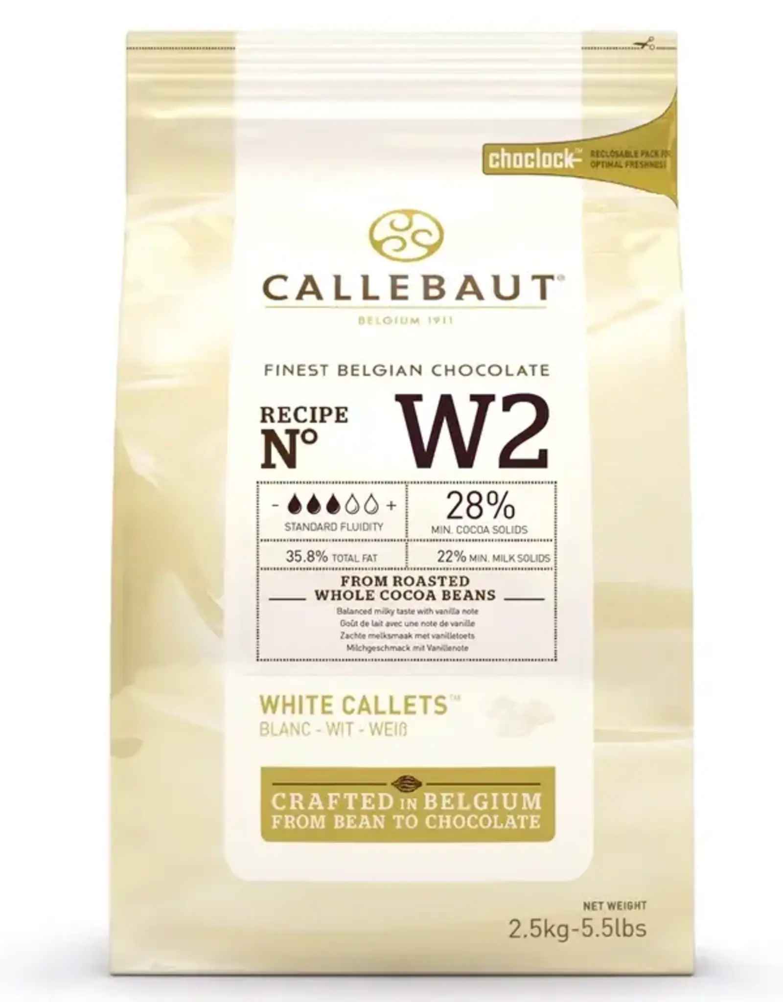 Callebaut Callebaut Chocolade Callets -Wit- 2,5 kg