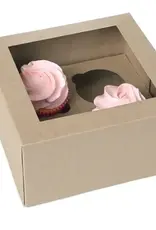 House of Marie House of Marie Cupcake Doos met Venster Kraft 4 pk/2
