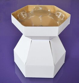 BNC Cupcake Bouquet Box - Snowdrop White