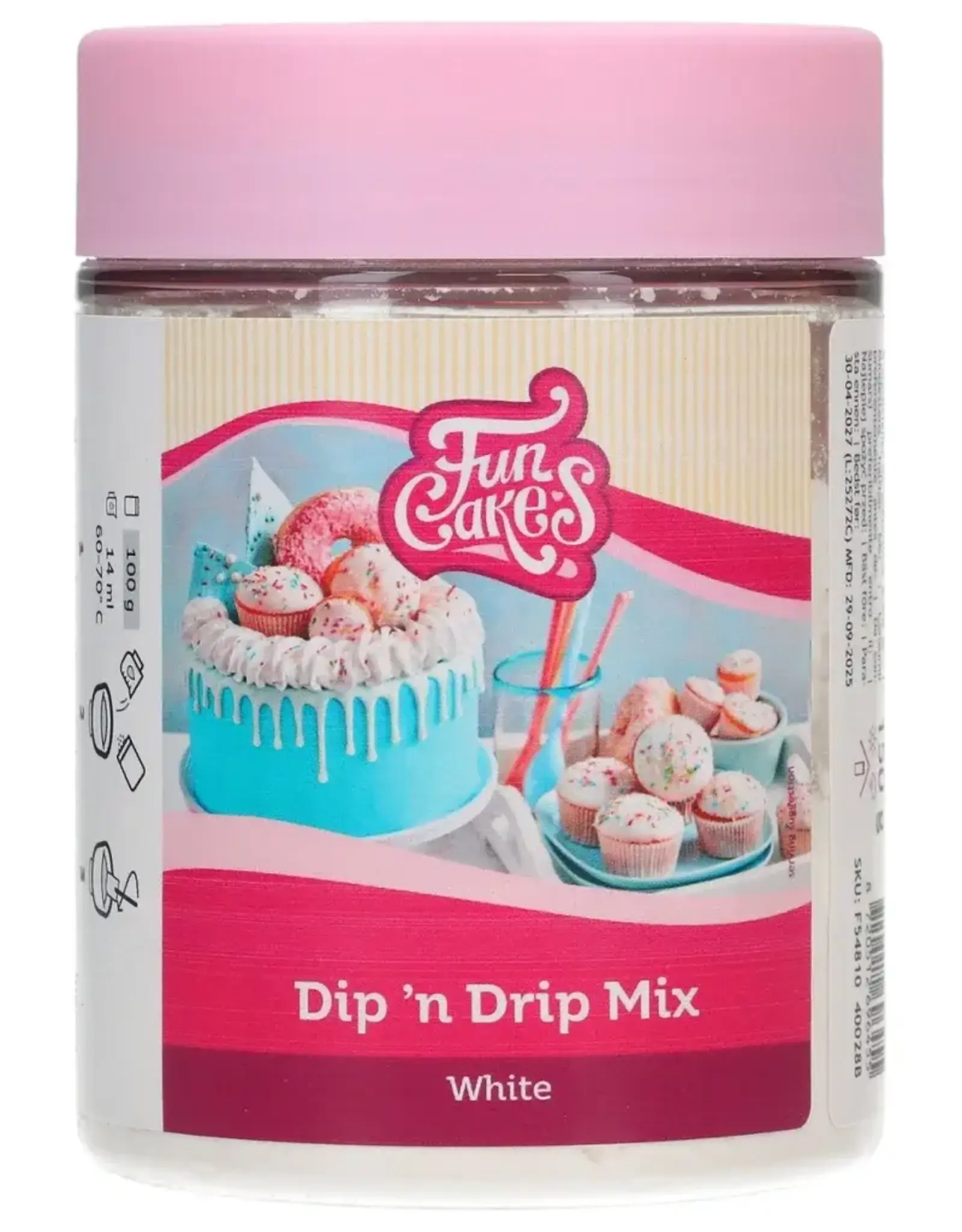 FunCakes FunCakes Mix voor Dip 'n Drip Wit 150 g