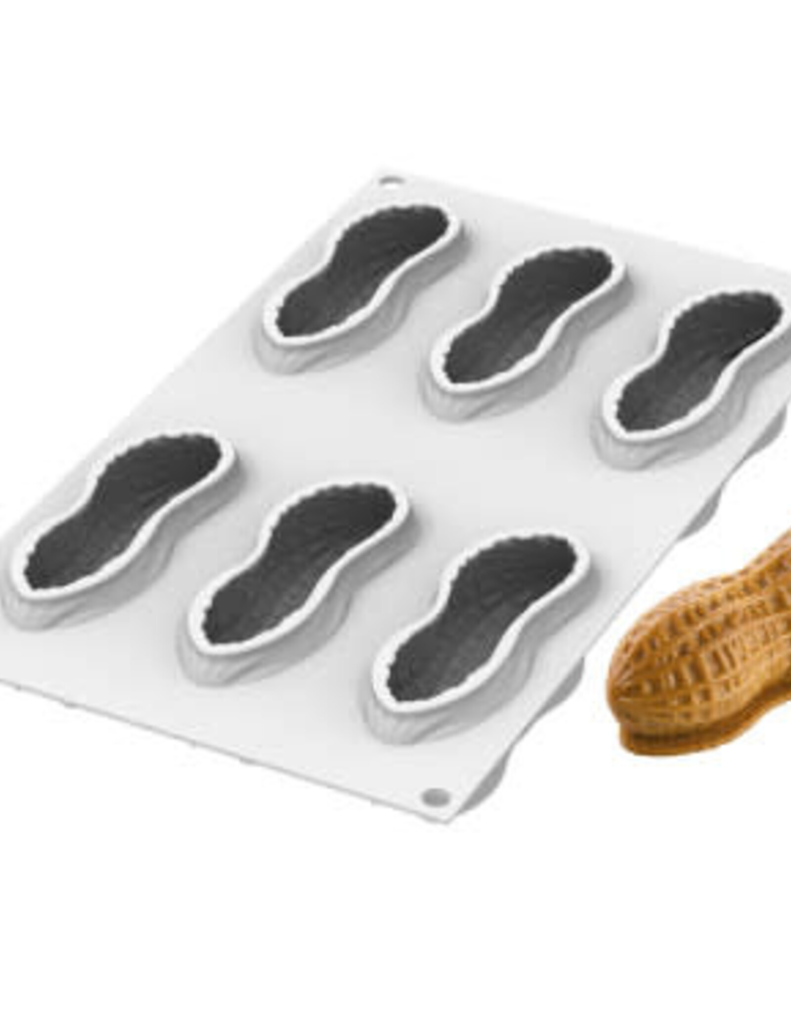 Silikomart Silikomart Siliconen Bakvorm Pinda (6x) 10,7x4,3cm + Cutter