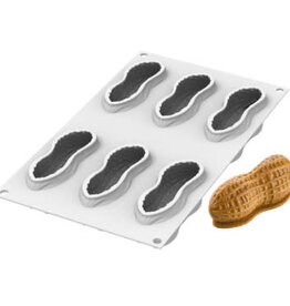 Silikomart Silikomart Siliconen Bakvorm Pinda (6x) 10,7x4,3cm + Cutter