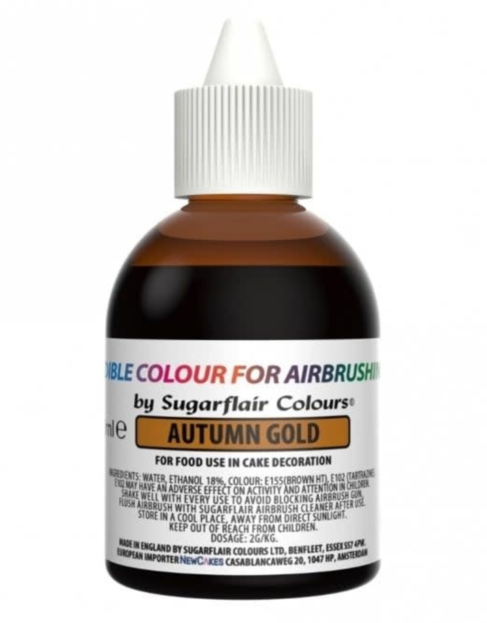 Sugarflair Sugarflair Airbrush Colouring -Autumn Gold- 60ml