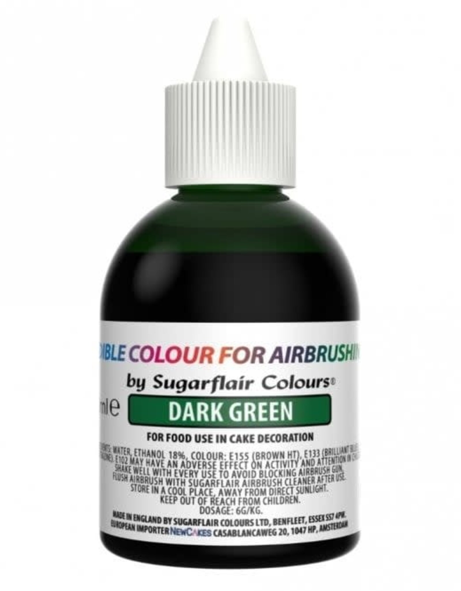 Sugarflair Sugarflair Airbrush Colouring -Dark Green- 60ml