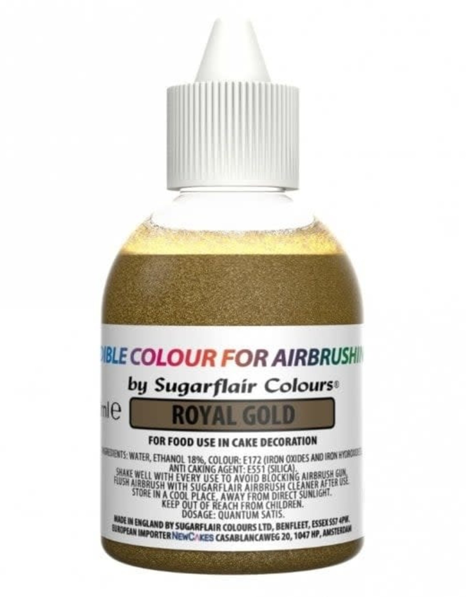 Sugarflair Sugarflair Airbrush Colouring -Royal Gold- 60ml