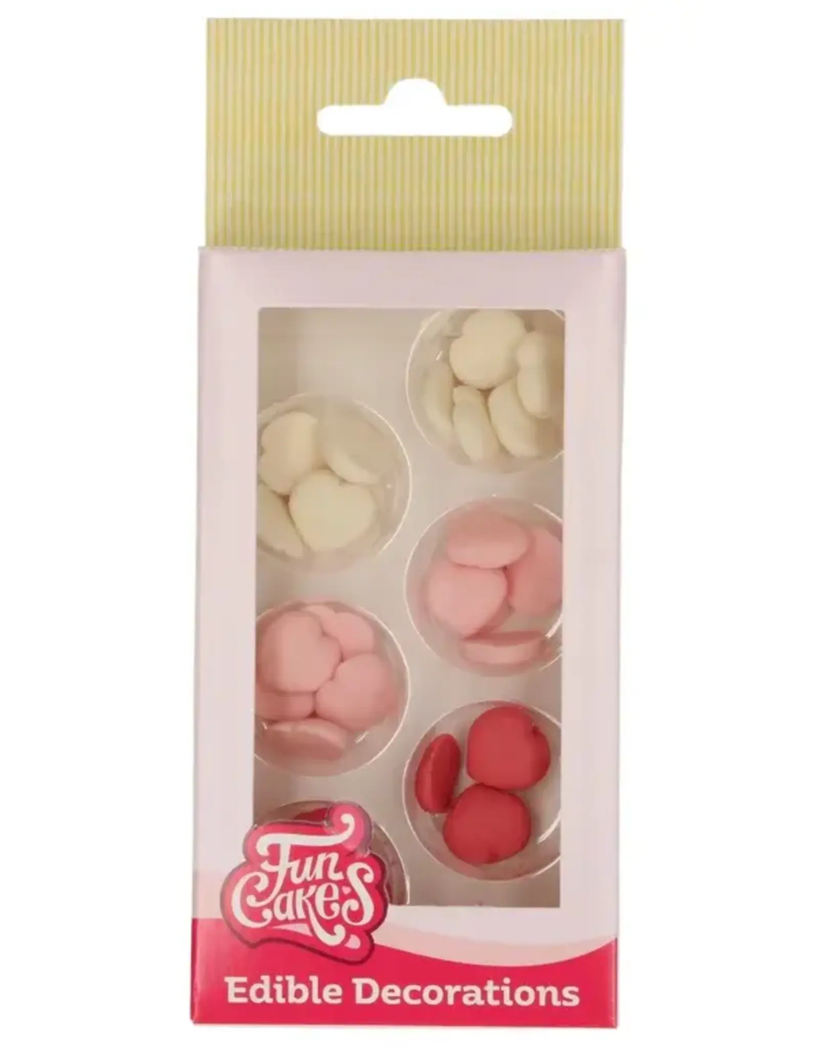 FunCakes FunCakes Fondant Decoratie Hartjes Klein Assorti set/30