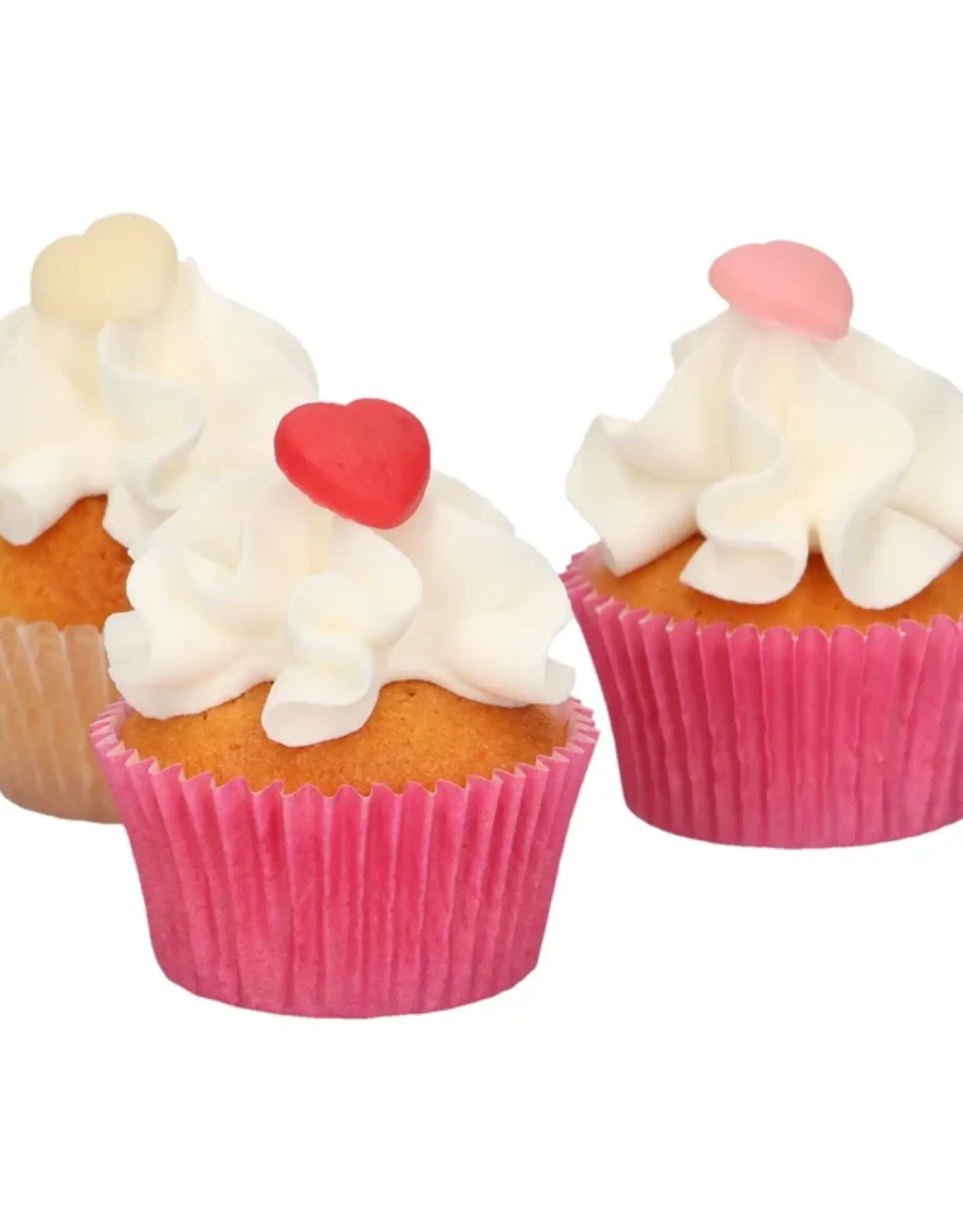 FunCakes FunCakes Fondant Decoratie Hartjes Klein Assorti set/30