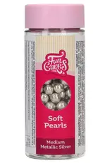 FunCakes FunCakes Zachte Parels Medium Metallic Zilver 55 g