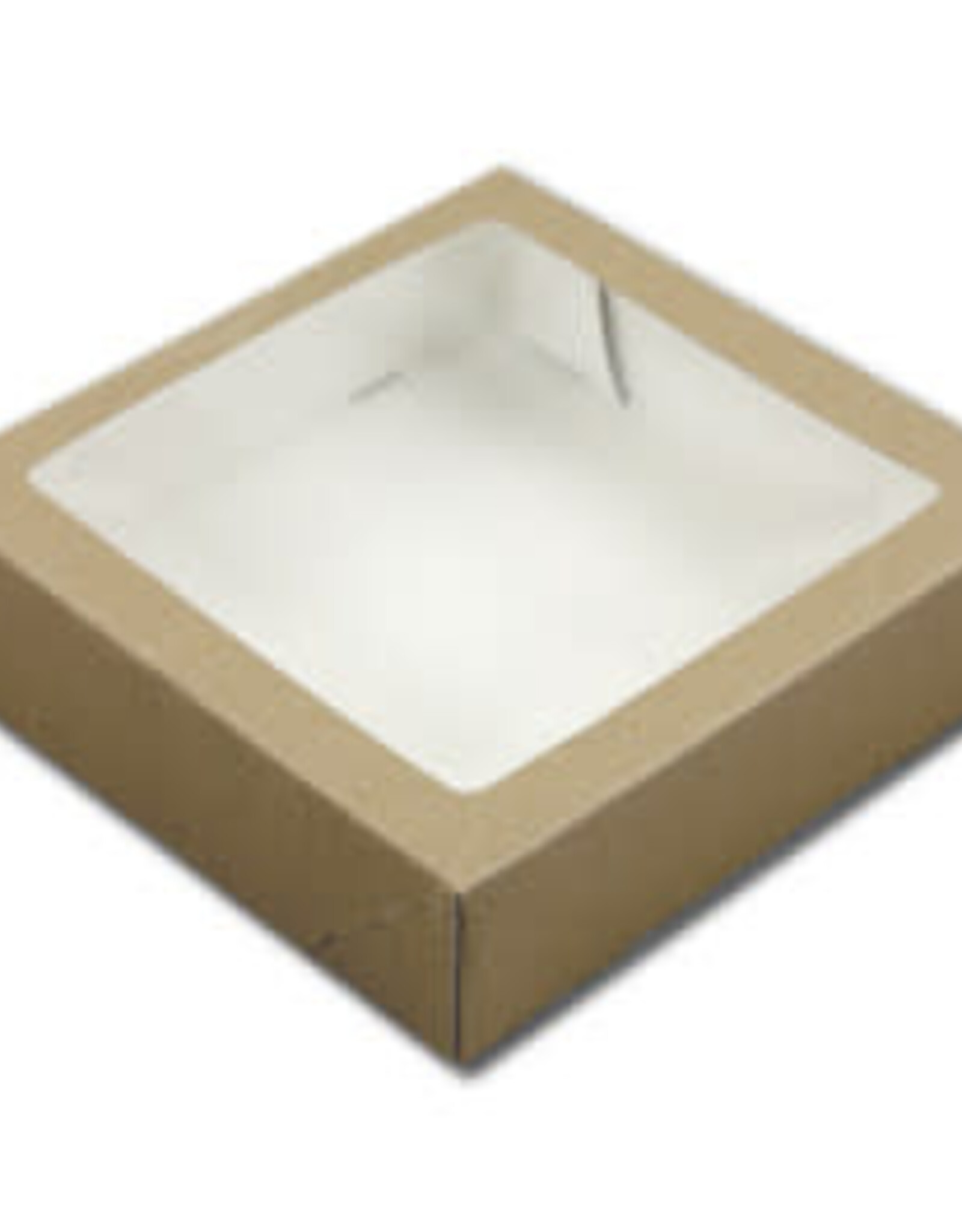 BNC Taartdoos met venster 19x19x5cm Kraft pk/3