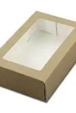 BNC Taartdoos met venster 19x12,5x5cm Kraft pk/3