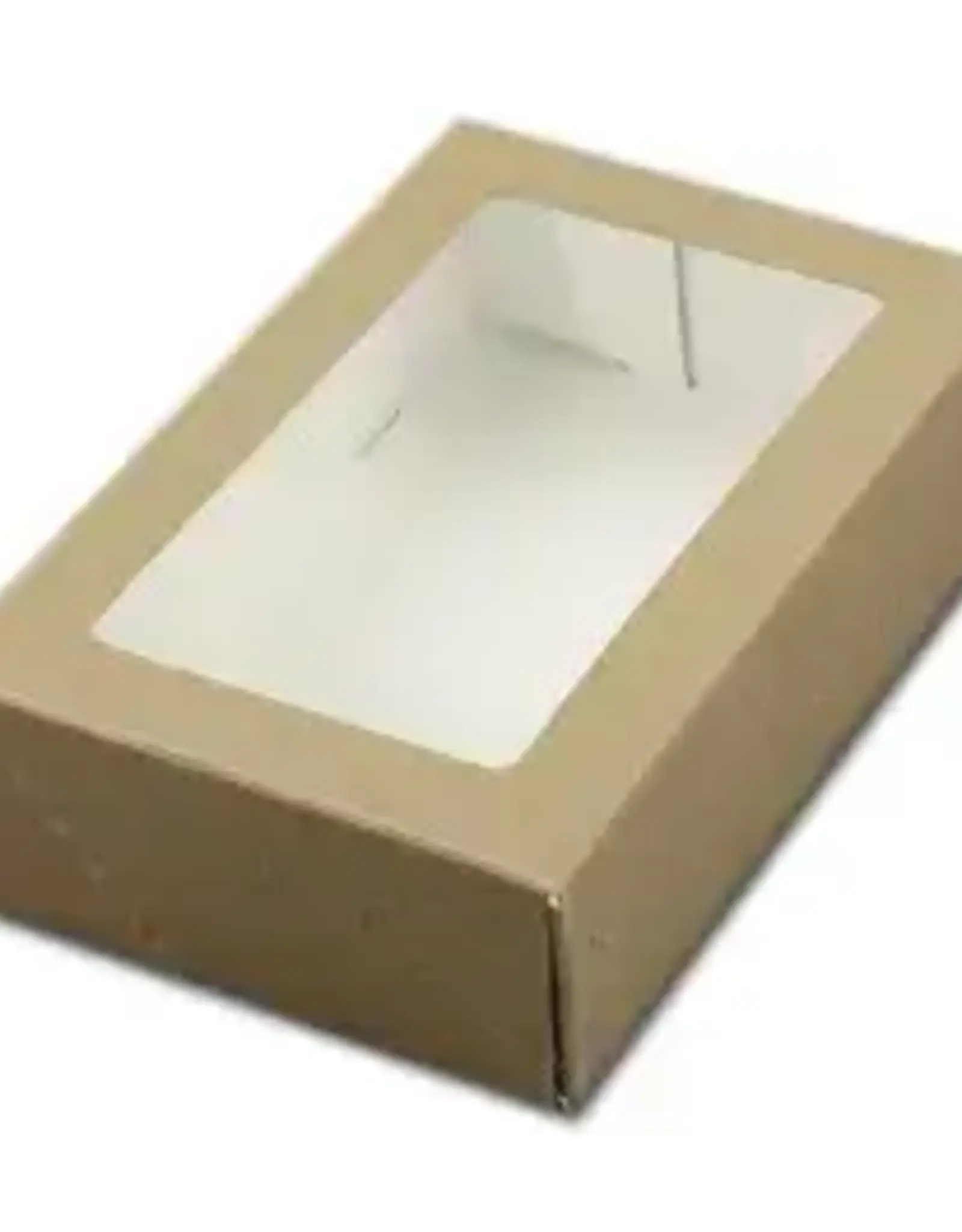 BNC Taartdoos met venster 19x12,5x5cm Kraft pk/3
