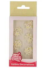 FunCakes FunCakes Fondant Decoraties Chrysant Wit Geel set/30