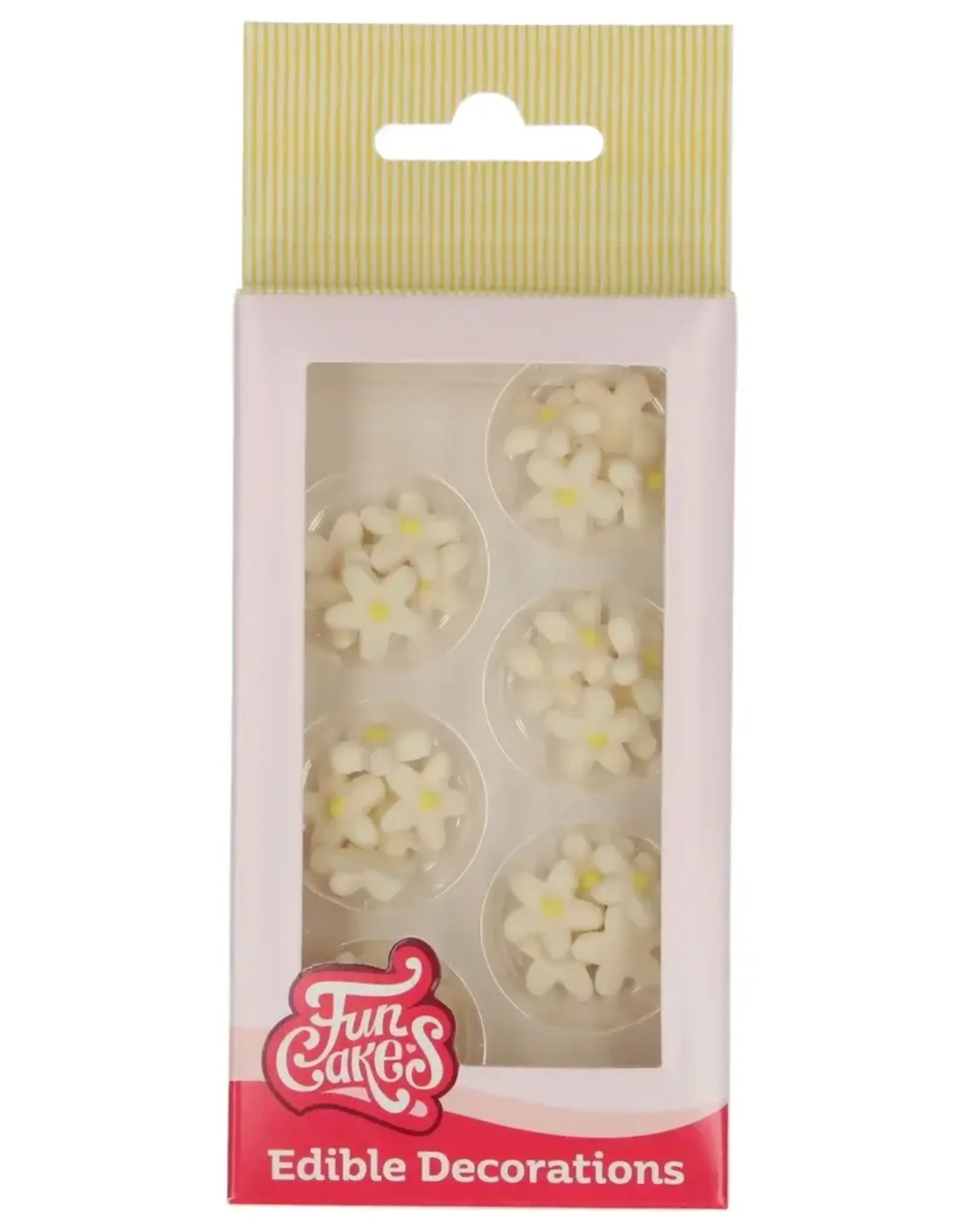 FunCakes FunCakes Fondant Decoraties Chrysant Wit Geel set/30