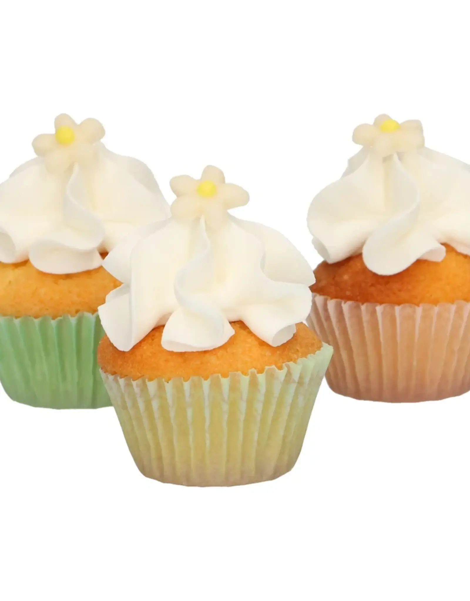 FunCakes FunCakes Fondant Decoraties Chrysant Wit Geel set/30