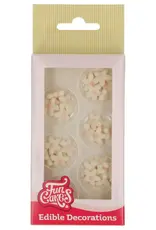 FunCakes FunCakes Fondant Decoraties Chrysant Wit Lichtroze set/30