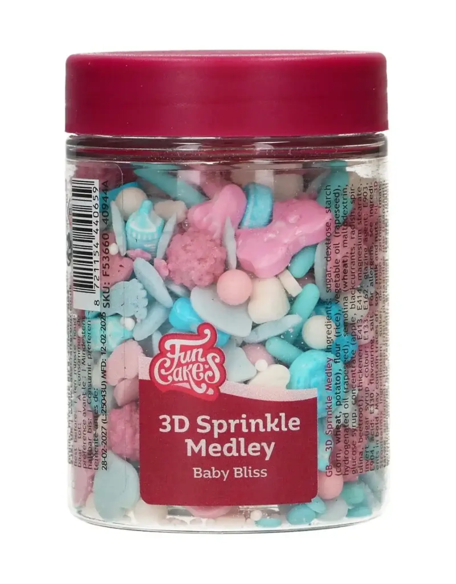FunCakes FunCakes 3D Sprinkle Medley Baby Bliss 70g