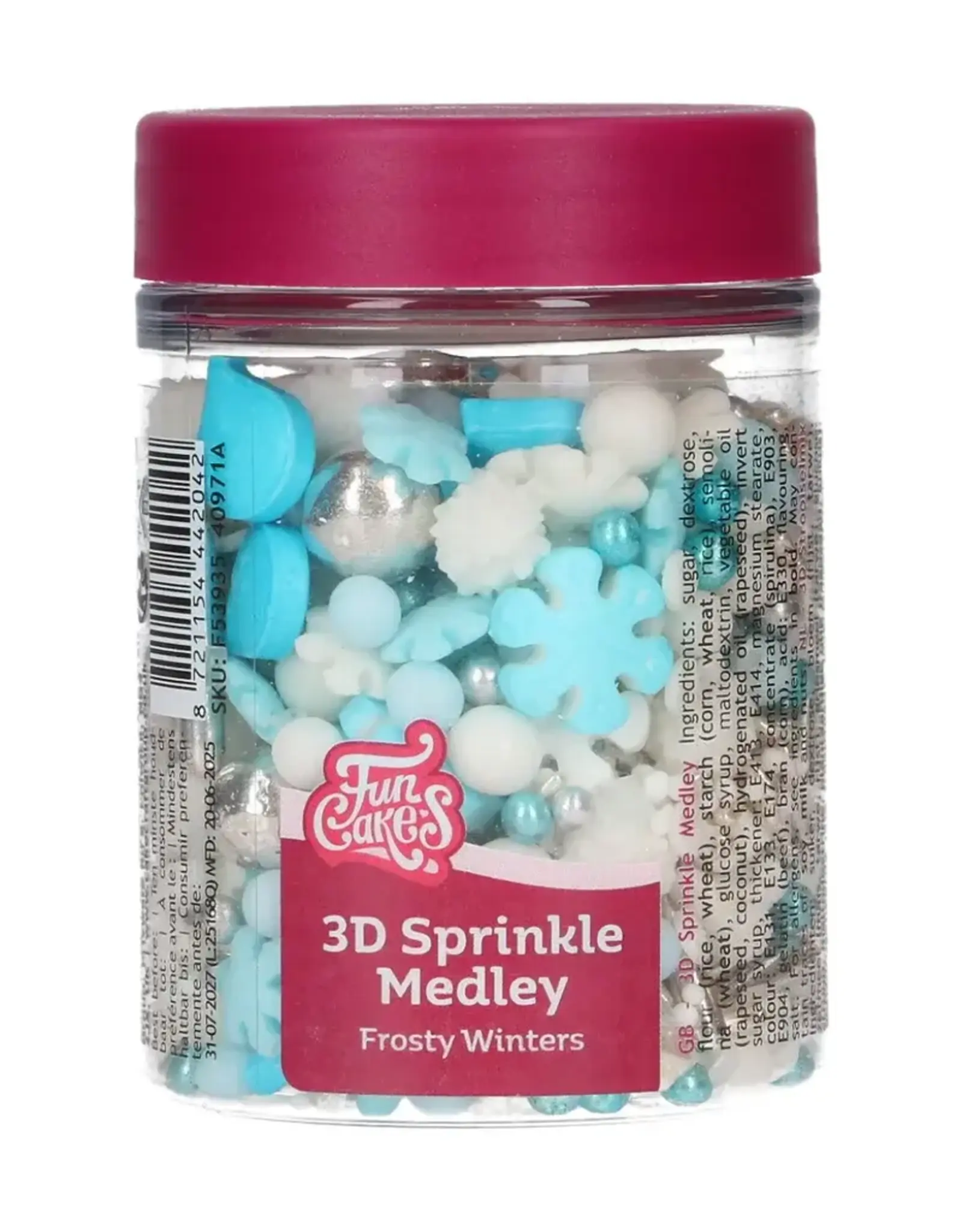 FunCakes FunCakes 3D Sprinkle Medley Frosty Winters 70g