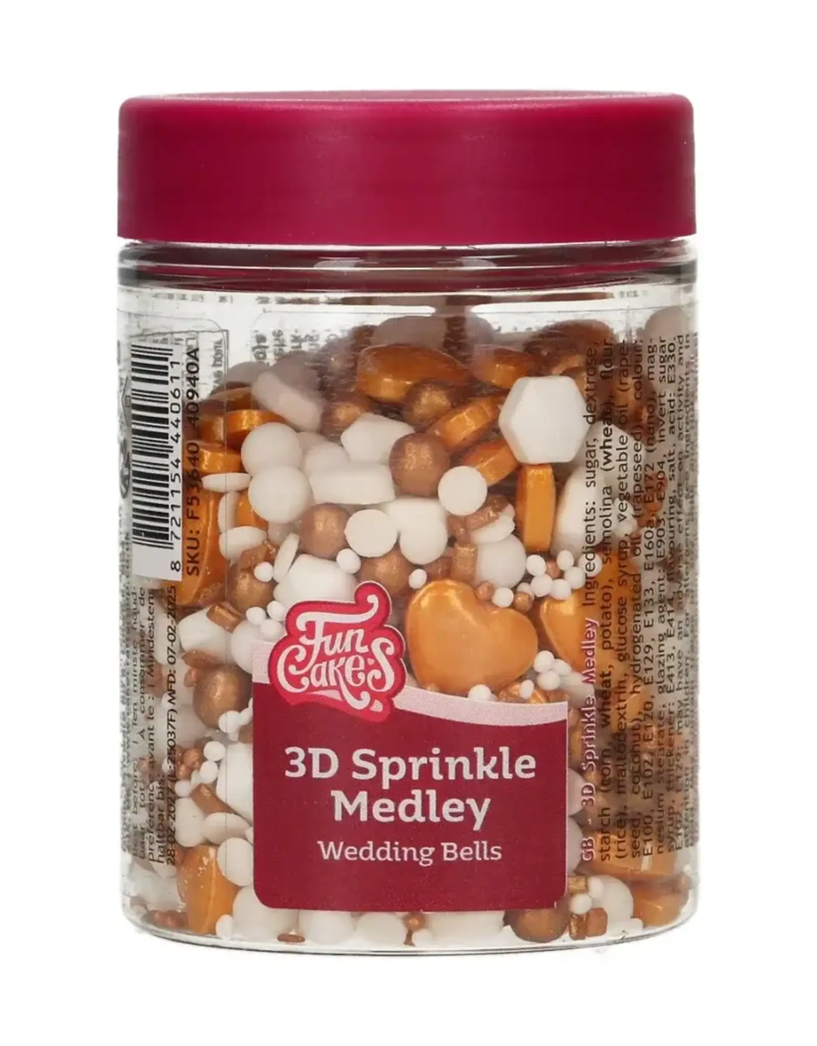FunCakes FunCakes 3D Sprinkle Medley Wedding Bells 70g
